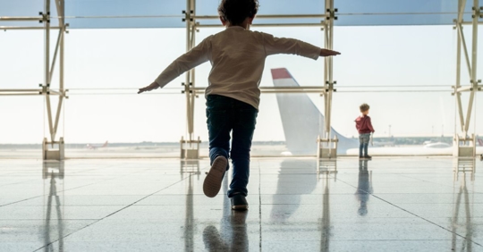 child in airport